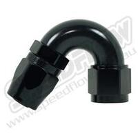 SPEEDFLOW 100 Series 150 Degree Hose Ends ~ Cutter Style 4 Black