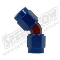 SPEEDFLOW Female 45 Degree Union Swivel Adapter - 3 Red/Blue