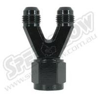 SPEEDFLOW Y Piece Parallel - Female to 2 x Male - 146-12-10...-12 Female to -10 Male Y Red/Blue