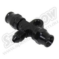 SPEEDFLOW 200 Series Hose End Tee with Male \u0026 Bracket - Aluminium