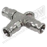 SPEEDFLOW 200 Series Hose End Tee with Bracket - Aluminium