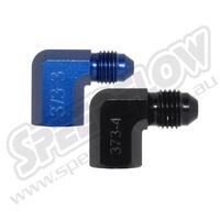 SPEEDFLOW 90 Degree Male AN to 1/8\ NPT Female Adapter - 04 Male to 1/8\ NPT Female Black