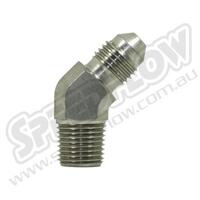 SPEEDFLOW AN Flare to NPT Steel 45 Degree Adapter