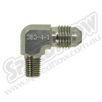 SPEEDFLOW AN Flare to NPT Steel 90 Degree Adapters - 03 Male to 1/8\ NPT Male