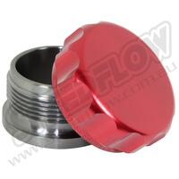 SPEEDFLOW 1.5\ Filler Cap \u0026 Weld Bung Assemblies - Aluminium Red