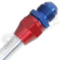 SPEEDFLOW AN Male To Tube Adapter - '-04 Male to 1/4\ Tube Red/Blue