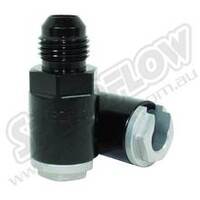 SPEEDFLOW AN Male To EFI Tube Adapter - '-08 Male to 3/8\ Tube Black