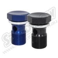 SPEEDFLOW Imperial Banjo Bolts for 14.5mm Banjo - 9/16\-24 Holley Black