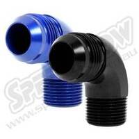 SPEEDFLOW AN Flare to NPT 90 Degree Adapters - '-03 to 1/8\ NPT Blue