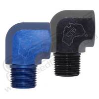 SPEEDFLOW NPT Male to Female 90 Degree - 1/4\ NPT Male Female Black