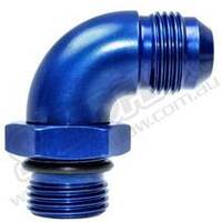 SPEEDFLOW AN Male to Port 90 Degree - '-04 to -04 (7/16\-20) Port Blue
