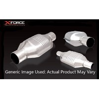 Xforce Hi-Flow Racing Catalytic Converter Oval Body 4" X7" Metallic 3" Inlet