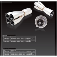 XForce 4-1 Collector from 4x 1.75in to Single 3in - Stainless Steel