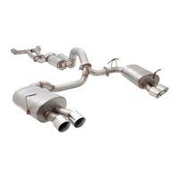 XForce Twin 3in Cat-Back Exhaust w/ Varex Muffler - Brushed Stainless Steel