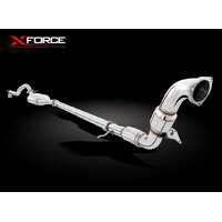 XForce 3in Turbo-Back System without Cat Converter Non-Polished Stainless Steel