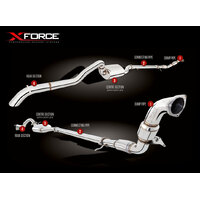 XForce 3in Turbo-Back System with Cat Converter Non-Polished Stainless Steel