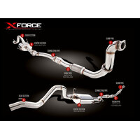 XForce 3in Turbo-Back Exhaust No Cat - Non-Polished Stainless E2-HC02-TBS