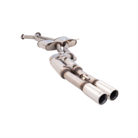 2.5in Cat-Back X-Pipe System with Straight Pipe Rear - Raw 409 Stainless Steel