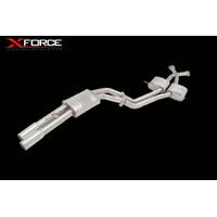 XForce Twin 2.25" Cat Back X Pipe System with Tips Raw 409 Stainless