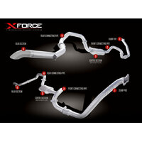 XForce 3in Turbo-Back Exhaust No Cat, Non-Polished Stainless for (LC 80 Series)