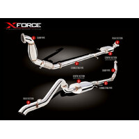 XForce 3in Turbo-Back Exhaust w/Cat - Mild Steel (Triton ML-MN 06-14)