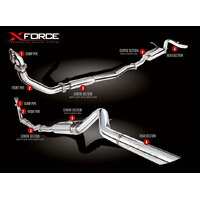 XForce 3in Turbo-Back Exhaust - Mild Steel (Navara D22 97-08) EM-ND22-30-TBS