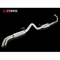 XForce 3in Turbo-Back Exhaust w/Hi-flow Cat - Mild Steel (Navara D40 07-15)