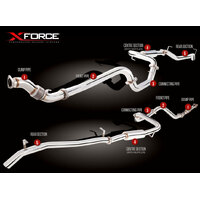 XForce 3in Turbo-Back System with Cat Converter in Mild Steel (LC 76 2007+)