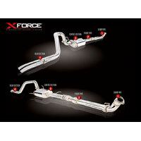 XForce 3in Turbo-Back System without Cat Converter Mild Steel EM-TP06-TBS