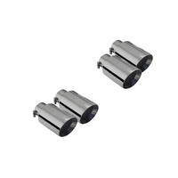 XForce 4in Tips for Quad Outlet System - Shadow Black (Mustang GT 18-20)
