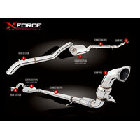 XForce 3in Turbo-Back Exhaust No Cat - Stainless Steel (Ranger PX/BT-50 11-15)