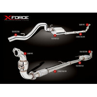 XForce 3in Turbo-Back Exhaust No Cat - Stainless Steel (Colorado RG TD 12-16)