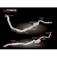 XForce 3in Turbo-Back Exhaust No Cat - Stainless Steel (Pajero NS-NT 06-11)