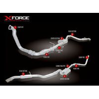 XForce 3in Turbo-Back Exhaust w/Cat. Stainless Steel (Pajero NS-NT 3.2L)