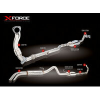 XForce 3in Turbo-Back Exhaust w/Hi-Flow Cat - Stainless Steel (Navara D40 2004+)