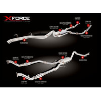 XForce 2.5in Turbo-Back Exhaust w/Cat - Stainless Steel (Landcruiser 200 Series)