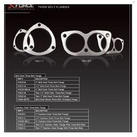 XForce 3"/3 Bolt Laser Cut Flange - Mild Steel F3M-3