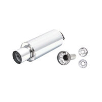 XForce Universal 7in Cannon Muffler - 3in Inlet/4.5in Straight-Cut Tip