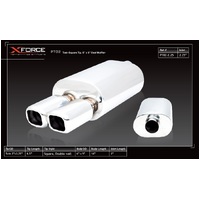 XForce 2.25in Inlet Twin Square Tip, 6in x 9in Oval Muffler PT02-2.25