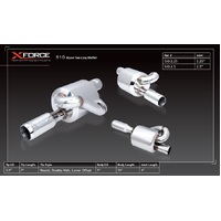 XForce 2.5in Inlet Lower Offset Round Twin-Loop Muffler S10-250