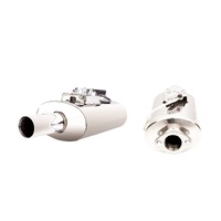 XForce Varex Universal Oval Muffler - 2.5in Inlet/2.5in Outlet - Single Tip