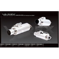XForce Varex Universal Canon Muffler - 2.5in Inlet/4in Outlet VMK2G-250