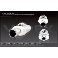 XForce Varex Universal Oval Muffler - 3in Inlet/Single Tip VMK6-300