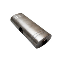 XForce 5 x 18 x 24in Oval Muffler - 2.25in Single-Side In, Dual 2in Side Out