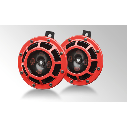 HELLA TWIN SUPERTONE HORN KIT RED