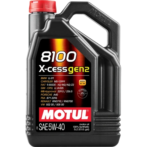 MOTUL General Servicing  8100 X-CESS GEN2 5W-40  4 _ 5L 
