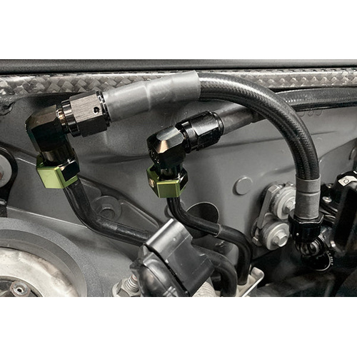 Radium SAE Female EFI Quick Connect to AN Male Low Profile Fitting