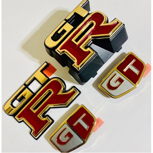 24k Gold Plated R33 GTR Emblem Set (4 pieces)