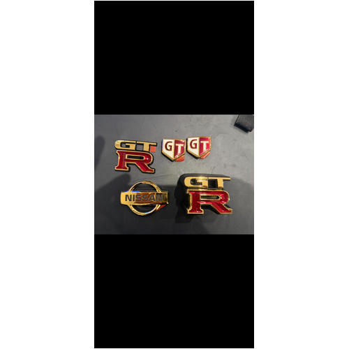 24k Gold Plated R34 GTR Emblem Set