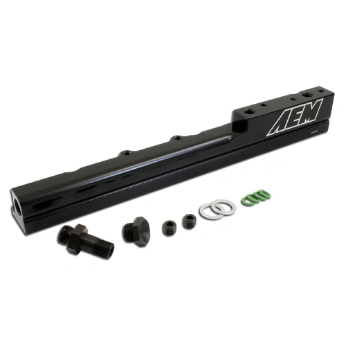 AEM High Volume Fuel Rail Black for Honda B16A2 & B16A3
